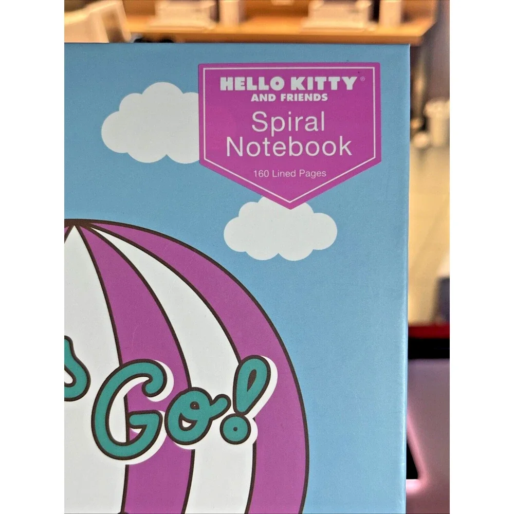 Hello Kitty & Friends Notebook Journal Spiral 2024 Sanrio Clear Skies Hard Cover